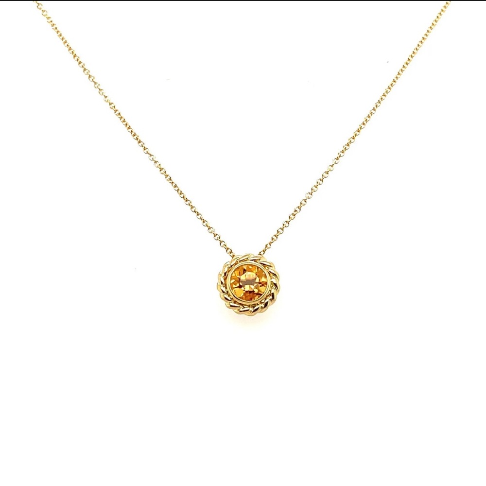 Tiffany and Co. Citrine Pendant Necklace